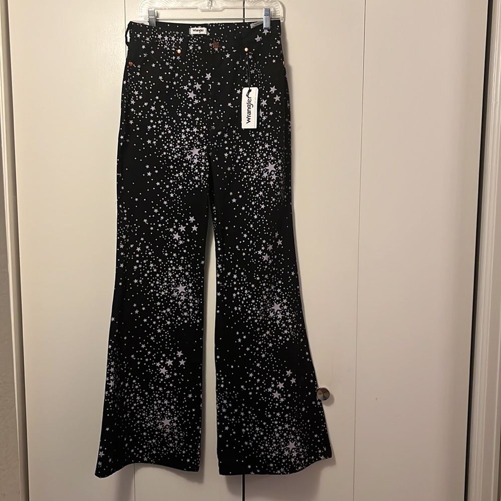 Free People X Wrangler High Rise Flare Jeans - Picture 2 of 6